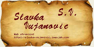 Slavka Vujanović vizit kartica